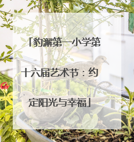 豹澥第一小学第十六届艺术节：约定阳光与幸福